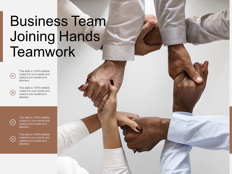 Business Team Joining Hands Teamwork Ppt PowerPoint Presentation Ideas Clipart