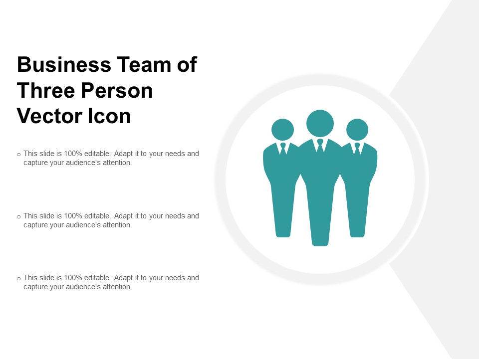 Business Team Of Three Person Vector Icon Ppt PowerPoint Presentation Styles Inspiration