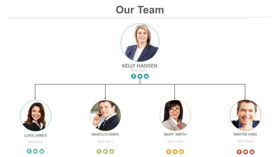 Business Team Reporting Structure Powerpoint Slides