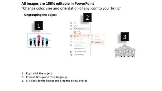 Business Team Silhouette With Gear Arrows Powerpoint Templates