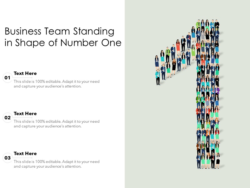 Business Team Standing In Shape Of Number One Ppt PowerPoint Presentation Infographic Template Styles PDF