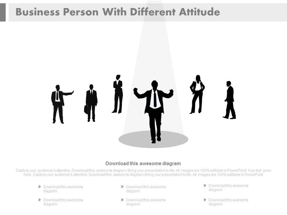 Business Team With Leader In Flash Light Powerpoint Slides