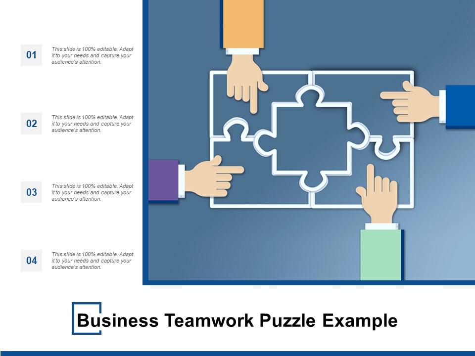 Business Teamwork Puzzle Example Ppt PowerPoint Presentation Model Graphics Design
