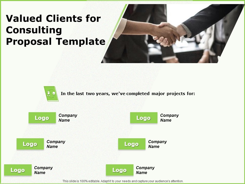 Business Valued Clients For Consulting Proposal Template Ppt Gallery Icons PDF