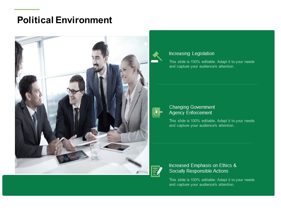 Business Working Condition Political Environment Ppt Ideas Tips PDF