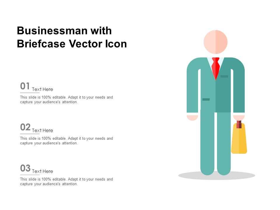 Businessman With Briefcase Vector Icon Ppt PowerPoint Presentation Gallery Infographic Template PDF