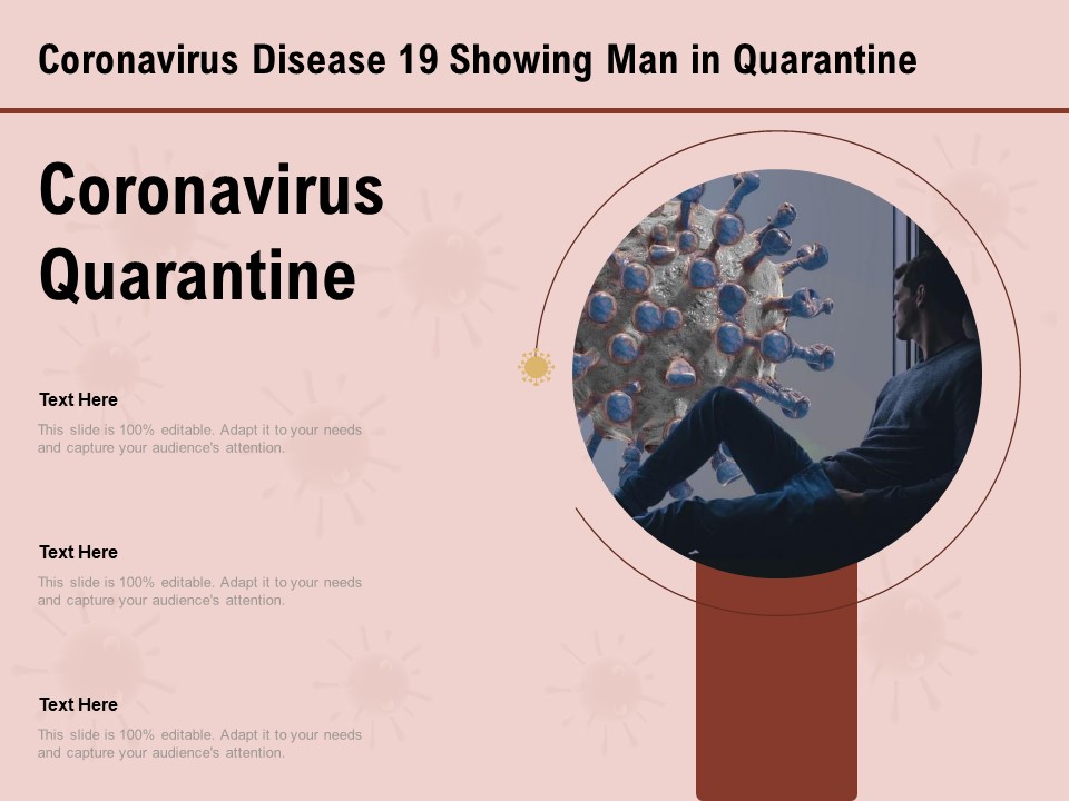 COVID 19 Pandemic Disease Coronavirus Disease 19 Showing Man In Quarantine Brochure PDF
