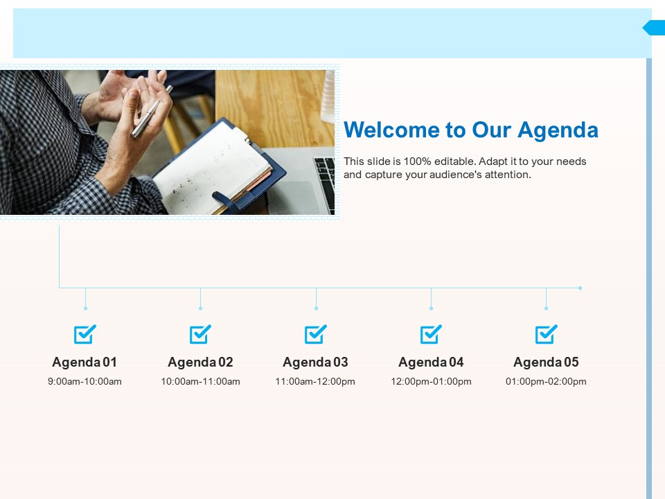 CRM For Realty Properties Welcome To Our Agenda Ppt Show Mockup PDF