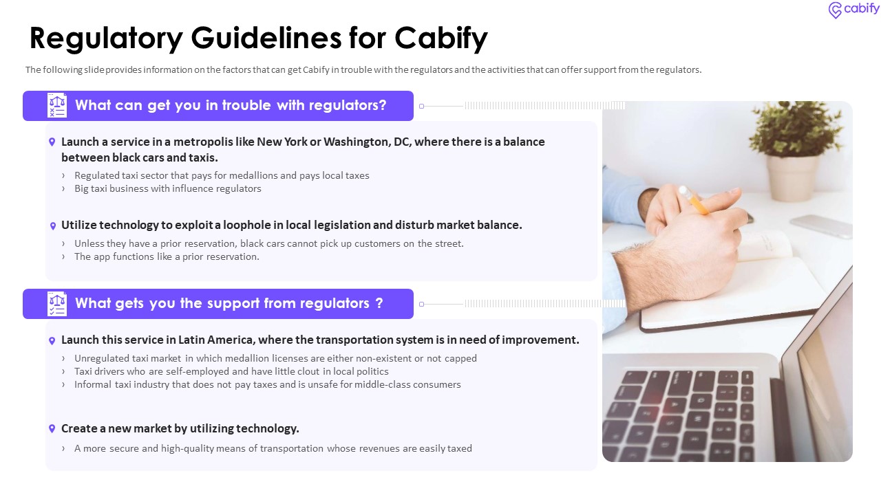 Cabify Venture Capitalist Investor Elevator Pitch Deck Regulatory Guidelines For Cabify Designs PDF
