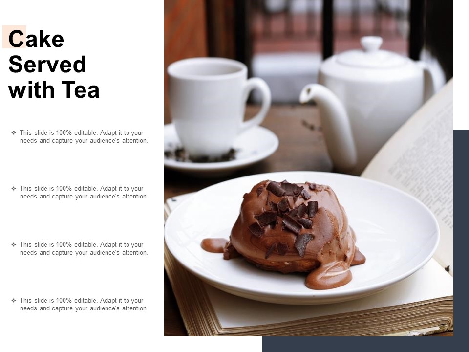 Cake Served With Tea Ppt PowerPoint Presentation Portfolio Grid