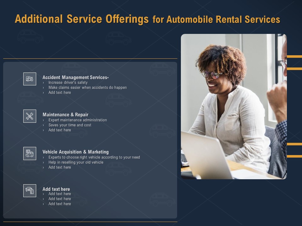 Car Hiring Additional Service Offerings For Automobile Rental Services Ppt Pictures Themes PDF