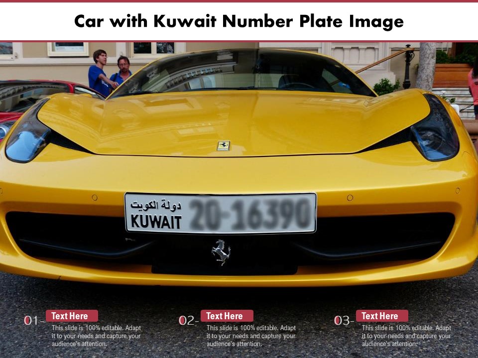 Car With Kuwait Number Plate Image Ppt PowerPoint Presentation Layouts Rules PDF