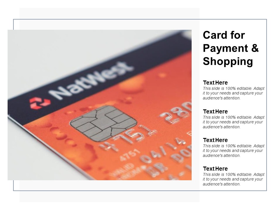 Card For Payment And Shopping Ppt PowerPoint Presentation File Background Images