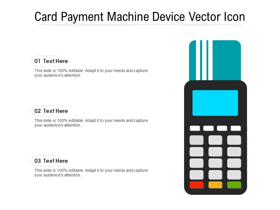 Card Payment Machine Device Vector Icon Ppt PowerPoint Presentation File Skills PDF