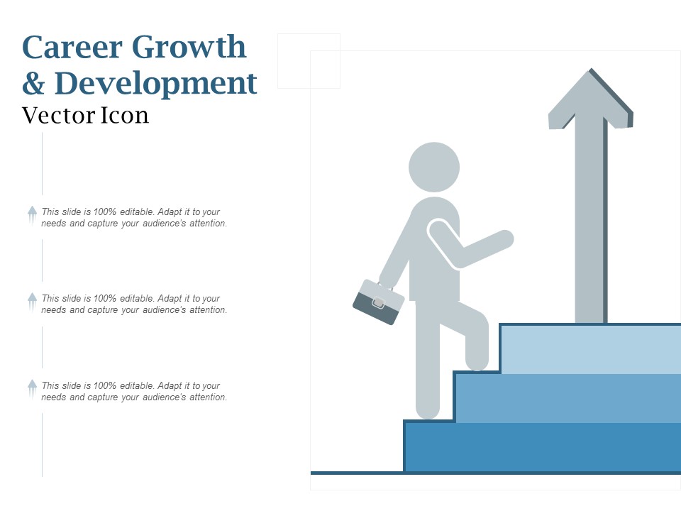 Career Growth And Development Vector Icon Ppt PowerPoint Presentation File Smartart