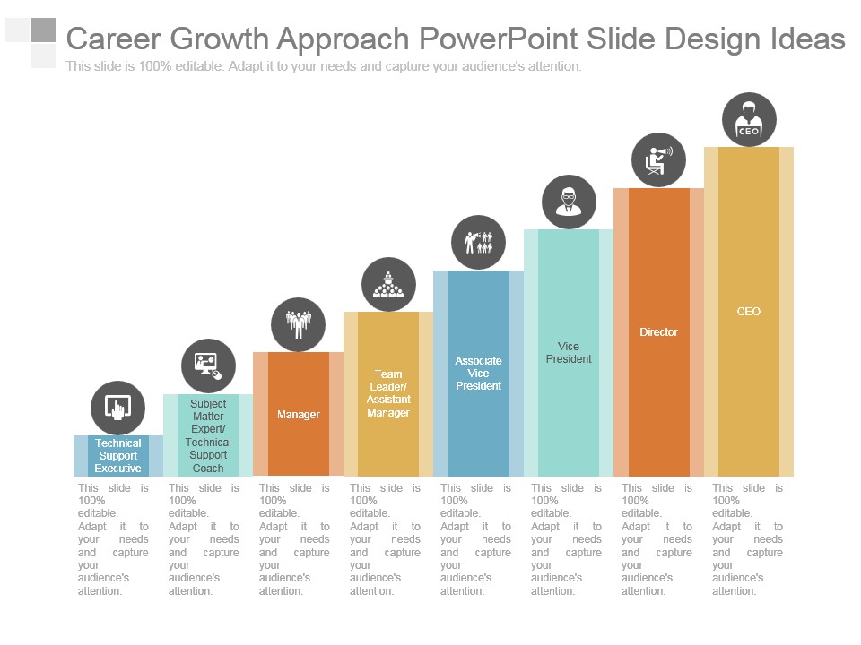 Career Growth Approach Powerpoint Slide Design Ideas