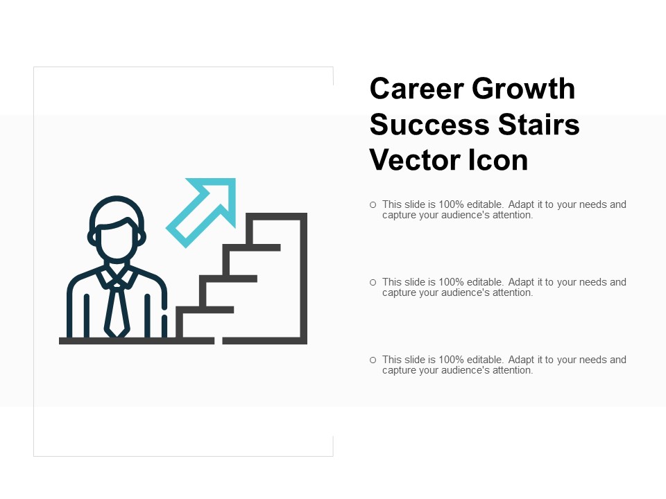 Career Growth Success Stairs Vector Icon Ppt PowerPoint Presentation Infographics Example File