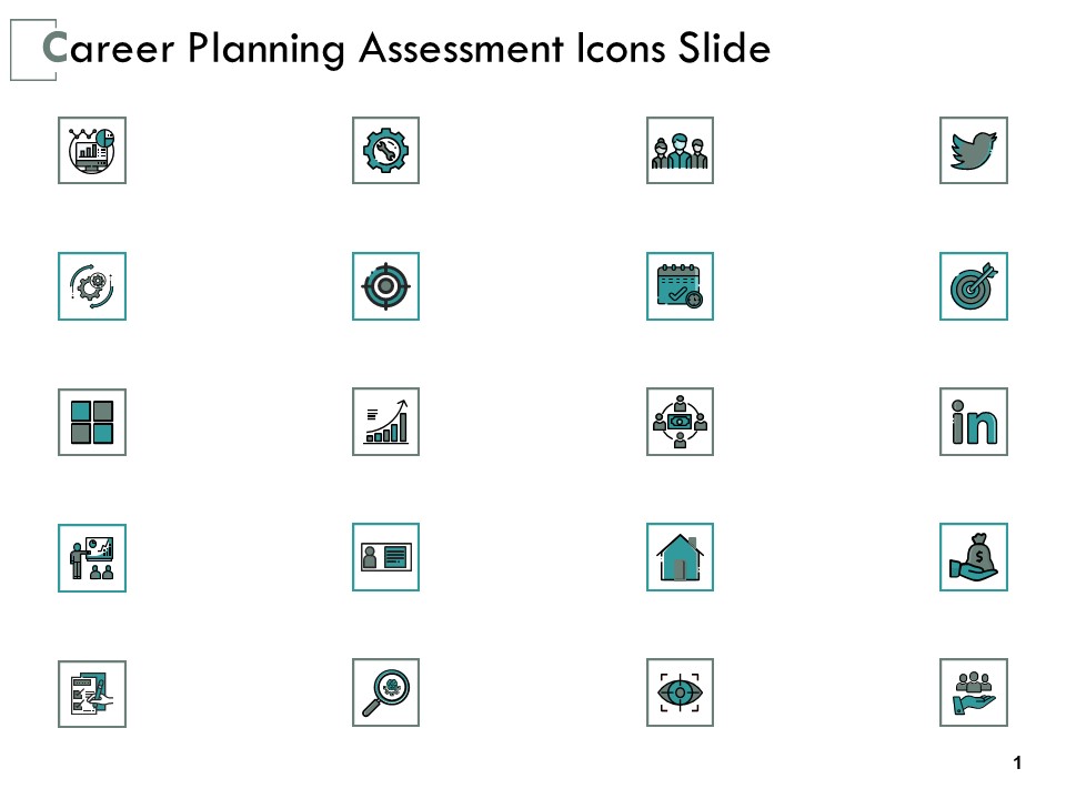 Career Planning Assessment Icons Slide Growth Ppt PowerPoint Presentation Professional Demonstration