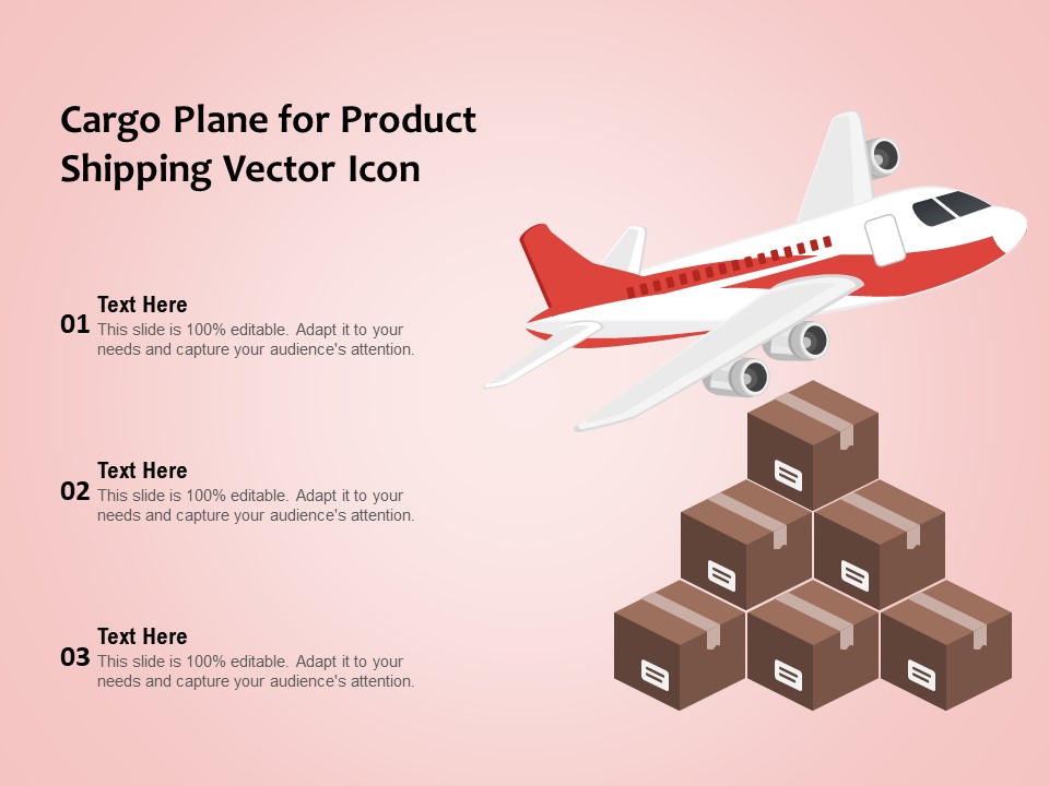 Cargo Plane For Product Shipping Vector Icon Ppt PowerPoint Presentation File Microsoft PDF