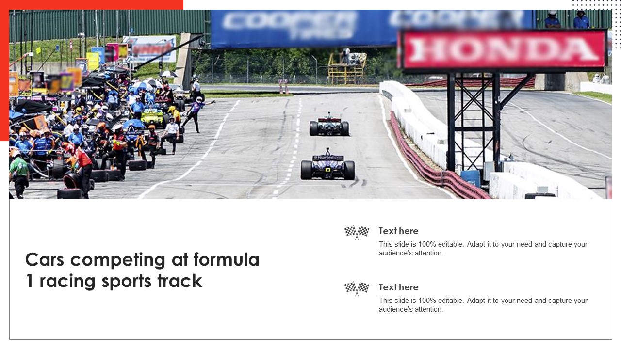 Cars Competing At Formula 1 Racing Sports Track Brochure PDF