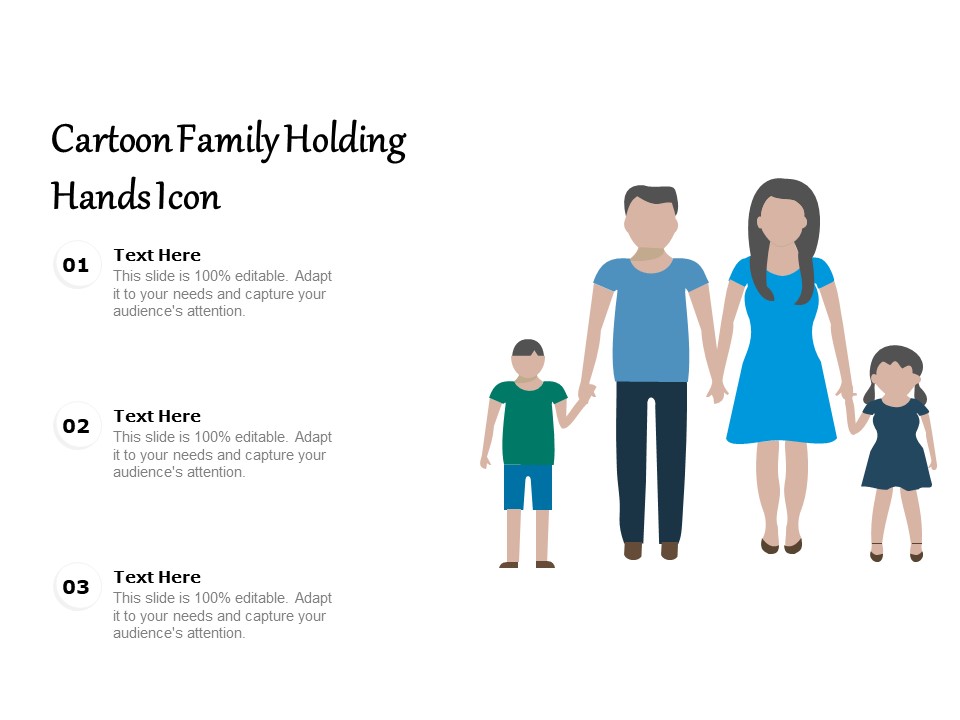 Cartoon Family Holding Hands Icon Ppt PowerPoint Presentation Icon Slides PDF