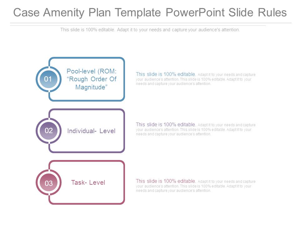 Case Amenity Plan Template Powerpoint Slide Rules