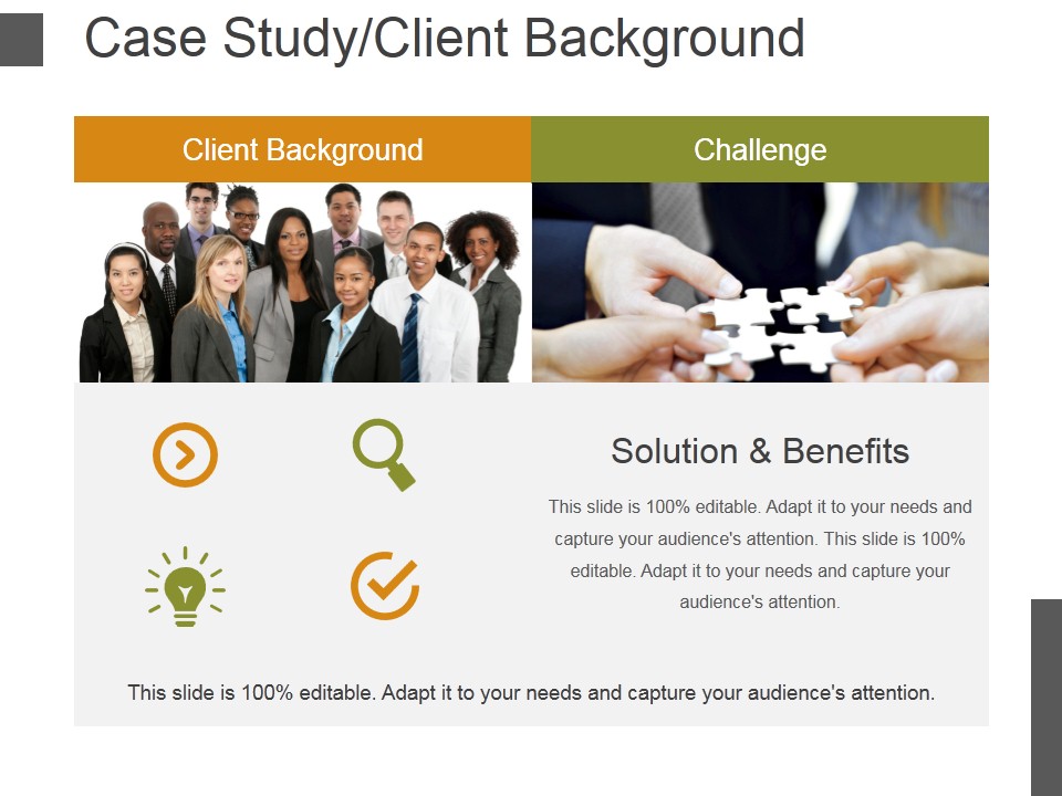 Case Study Client Background Template 2 Ppt PowerPoint Presentation Model Demonstration