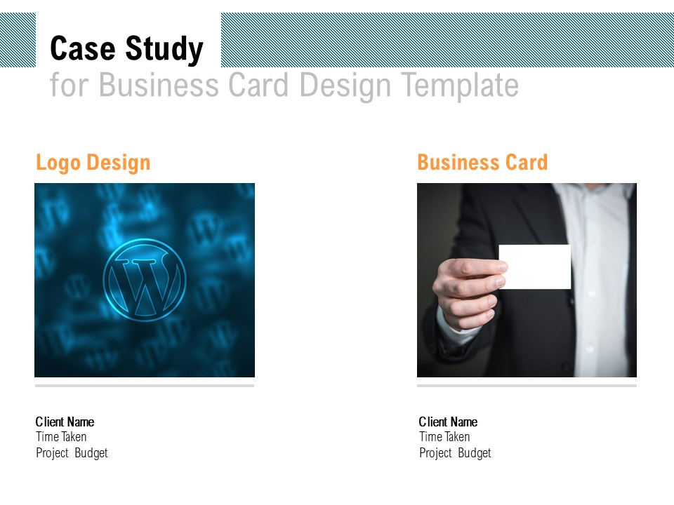 Case Study For Business Card Design Template Logo Design Ppt PowerPoint Presentation Model Design Inspiration