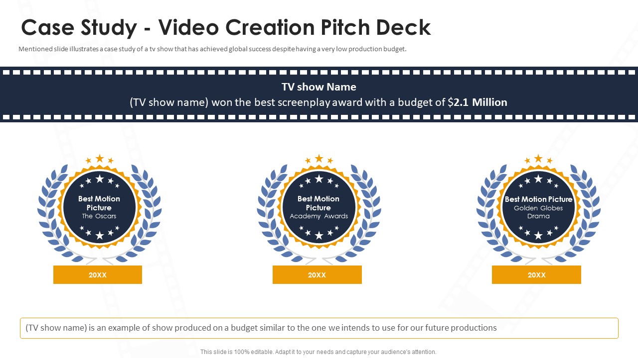 Case Study Video Creation Pitch Deck Ppt Pictures Design Templates PDF