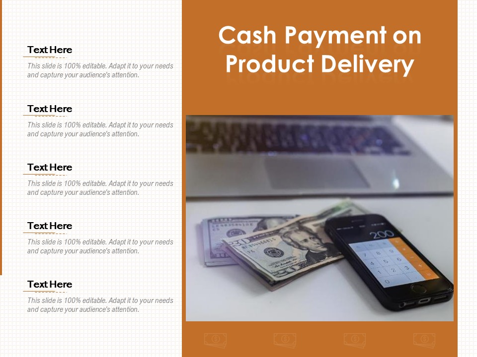 Cash Payment On Product Delivery Ppt PowerPoint Presentation Outline Visuals PDF