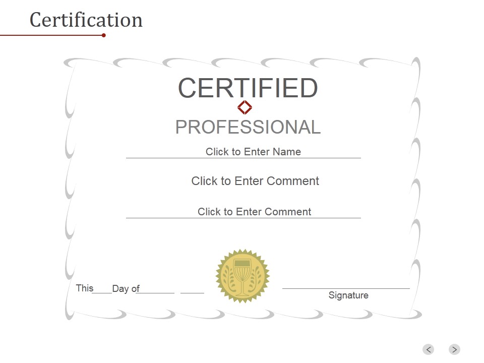 Certification Ppt PowerPoint Presentation Pictures
