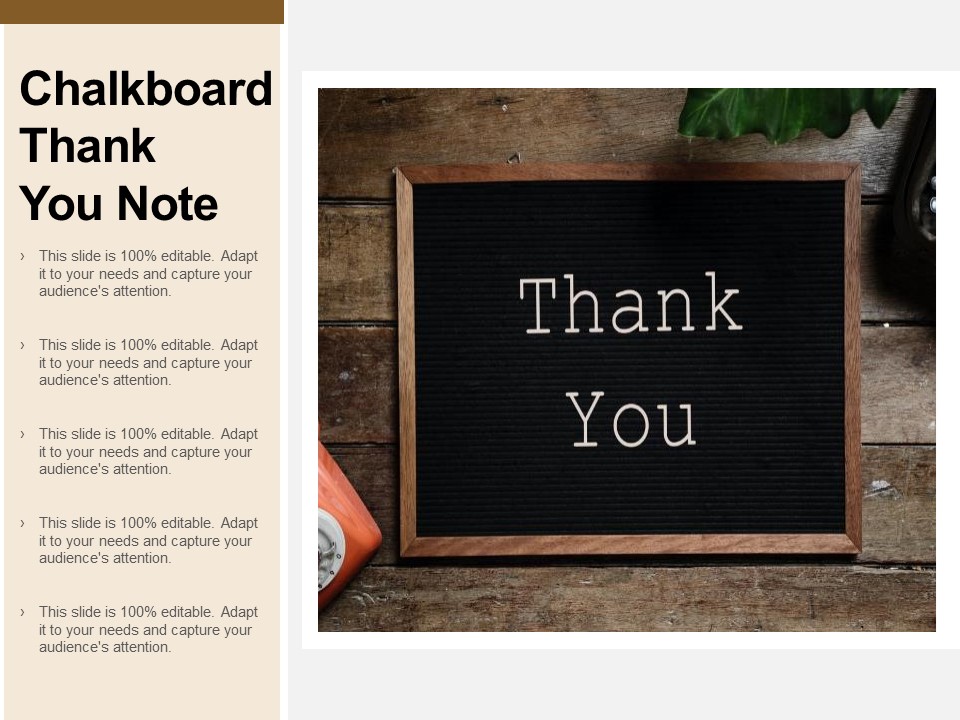 Chalkboard Thank You Note Ppt Powerpoint Presentation Styles Templates