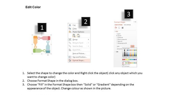Chart Of Four Business Steps Powerpoint Templates