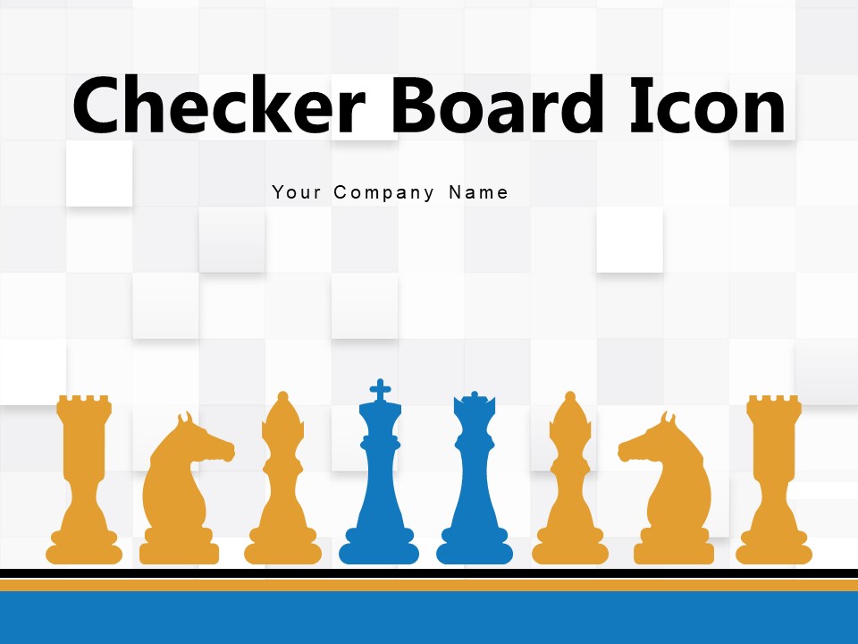 Checker Board Icon Chess Icon Chess Piece Board Strategy Ppt PowerPoint Presentation Complete Deck