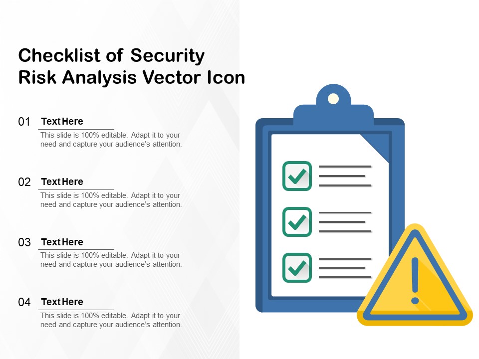 Checklist Of Security Risk Analysis Vector Icon Ppt PowerPoint Presentation File Elements PDF