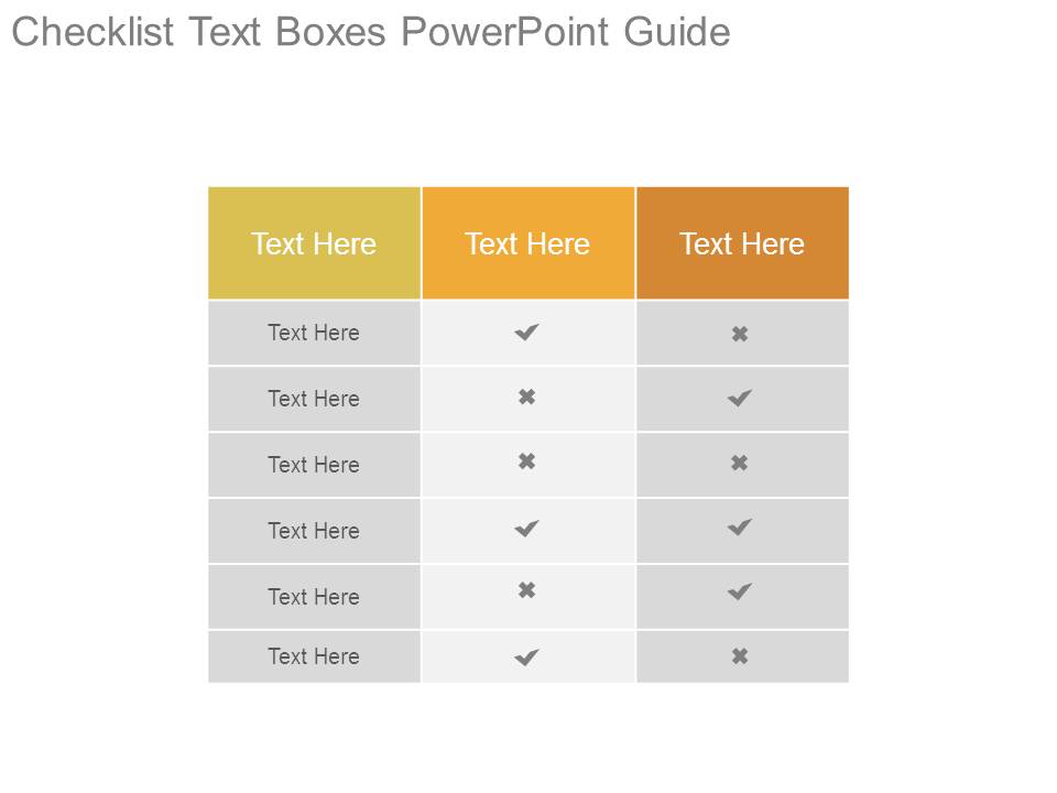 Checklist Text Boxes Powerpoint Guide