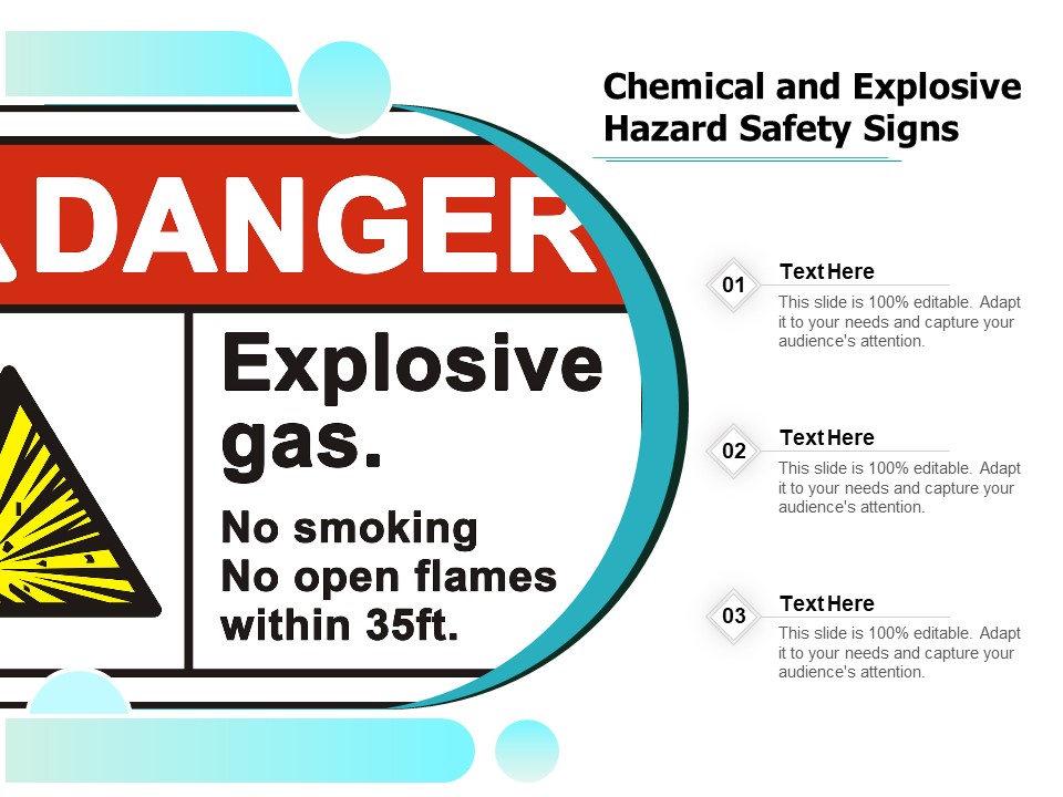 Chemical And Explosive Hazard Safety Signs Ppt PowerPoint Presentation Icon Diagrams PDF