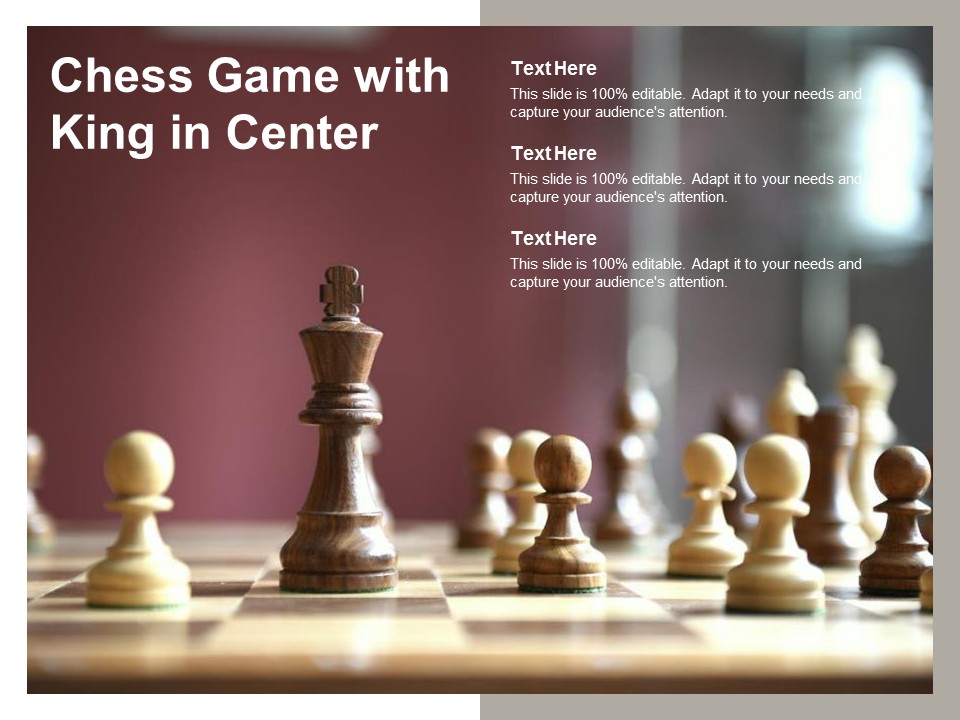 Chess Game With King In Center Ppt PowerPoint Presentation Infographic Template Examples