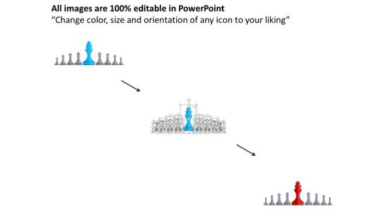 Chess Team Diagram For Leadership Powerpoint Template