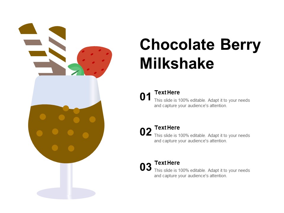 Chocolate Berry Milkshake Ppt PowerPoint Presentation Model Display PDF