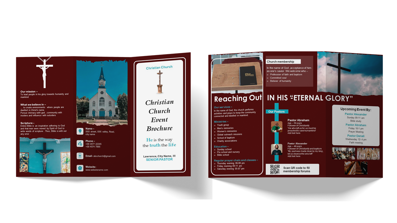 Christian Church Event Brochure Trifold