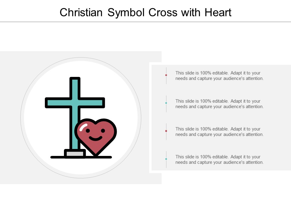 Christian Symbol Cross With Heart Ppt PowerPoint Presentation Summary Graphics Pictures