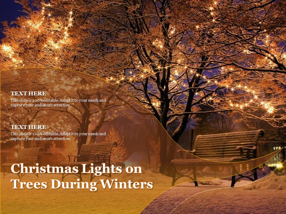 Christmas Lights On Trees During Winters Ppt PowerPoint Presentation Gallery Model PDF
