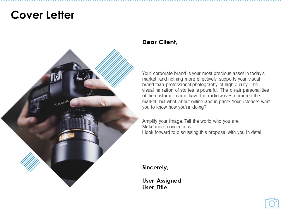 Cinematography Project Proposal Cover Letter Ppt Icon Graphics Template PDF