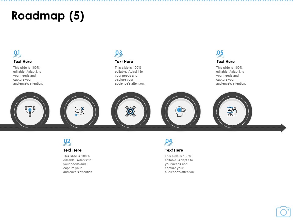 Cinematography Project Proposal Roadmap Five Stages Ppt Professional Show PDF