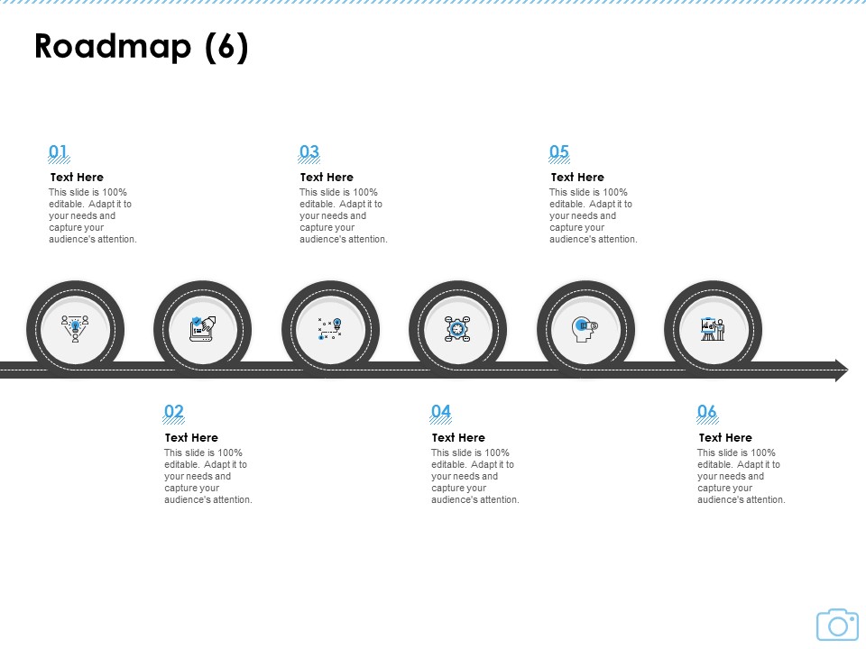 Cinematography Project Proposal Roadmap Six Stages Ppt Pictures Example PDF