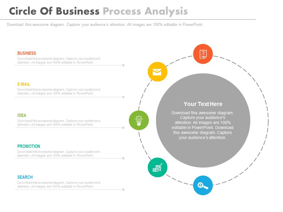 Circle Infographics For Market Research Analysis Powerpoint Template