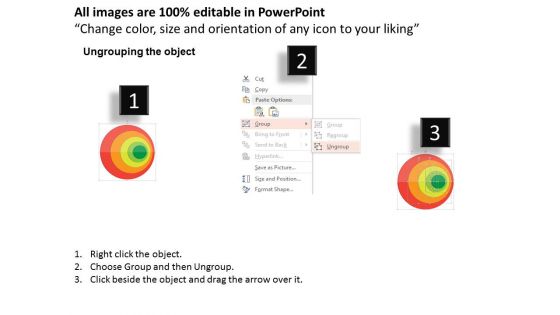 Circle Of Five Business Steps Powerpoint Template