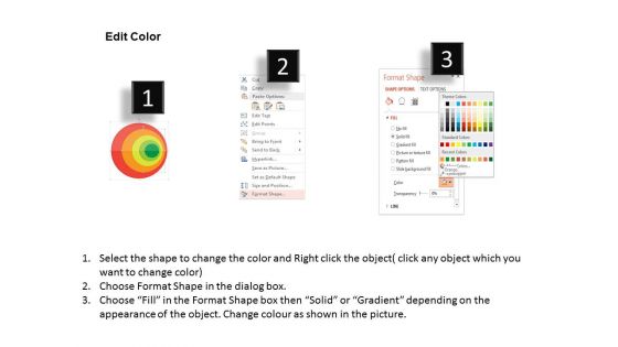 Circle Of Five Business Steps Powerpoint Template