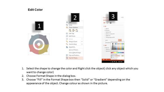 Circle Process Of Four Steps Powerpoint Templates